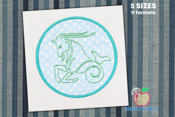 Capricorn Astrological Sign Applique