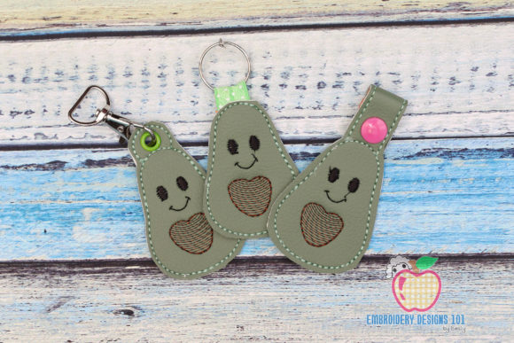 Cartoon Avocado in the Hoop Keyfob Review