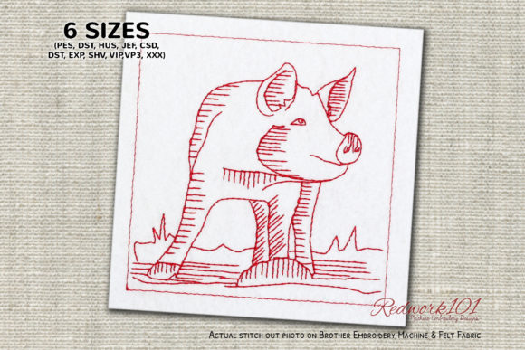 Cute Pink Piglet Embroidery Review
