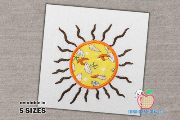 Funny Cute Sun Applique for Kids