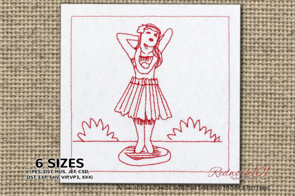 Hula Girl Redwork Design: A Designer's Real-World Review