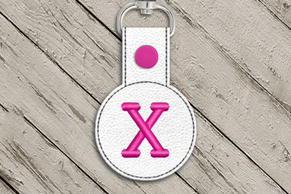 Letter X ITH Round Key Fob Applique Review