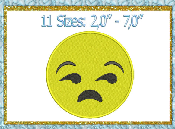 Unamused Emoji: A Designer's Take on a Quirky Embroidery Gem
